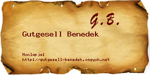 Gutgesell Benedek névjegykártya